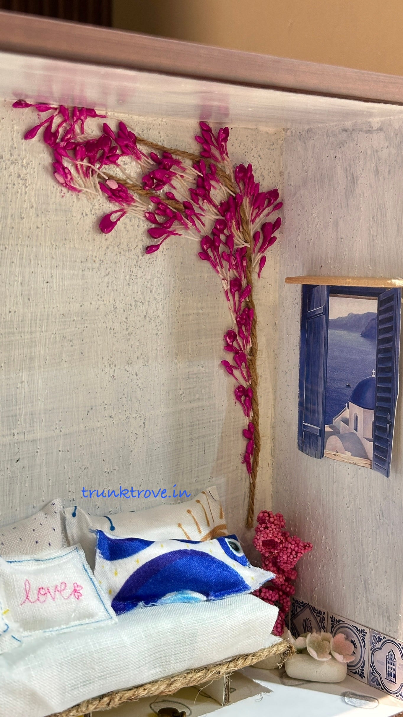 Take me to Santorini🧿 Table clock