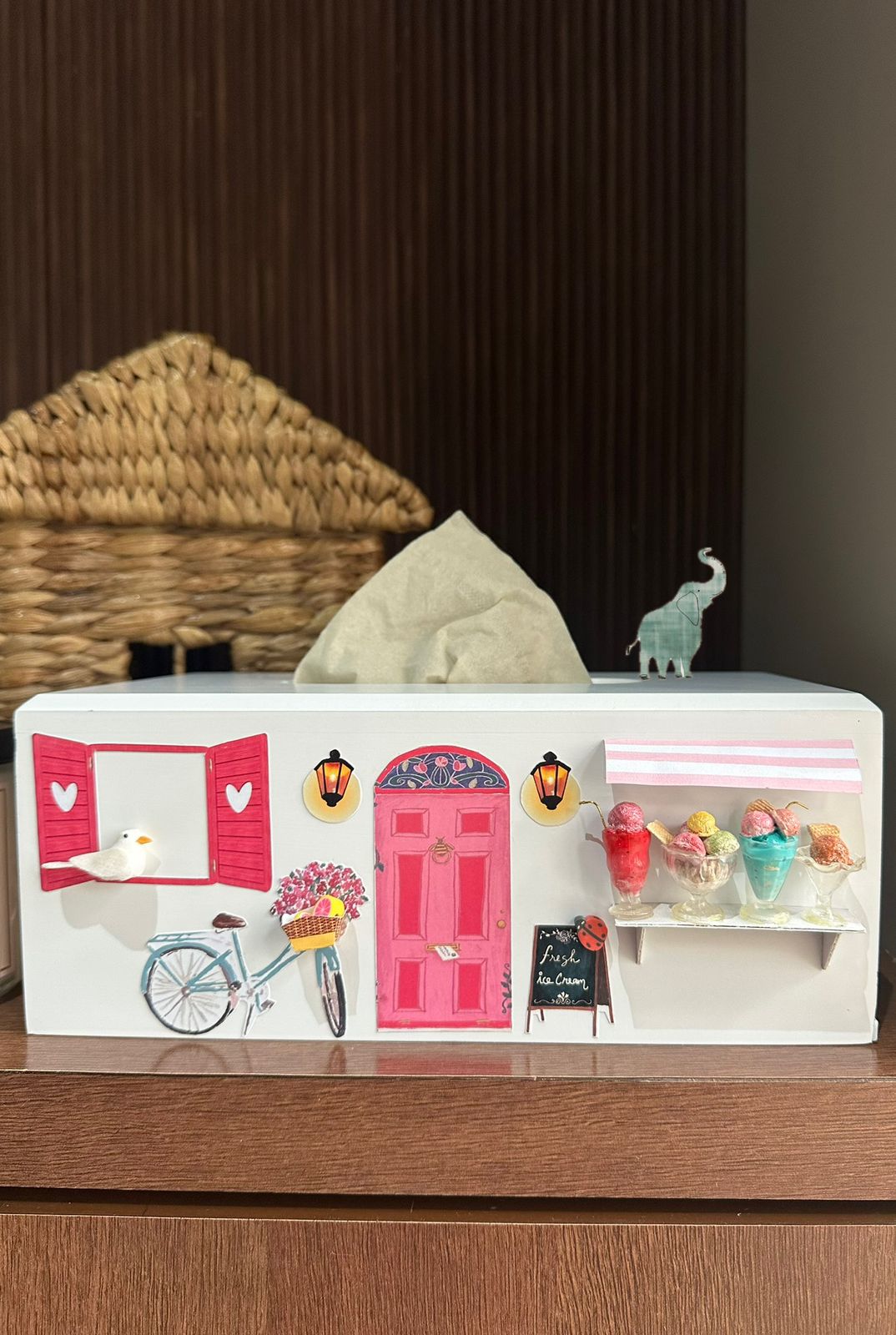 Ice Cream Parlor Tissue Box